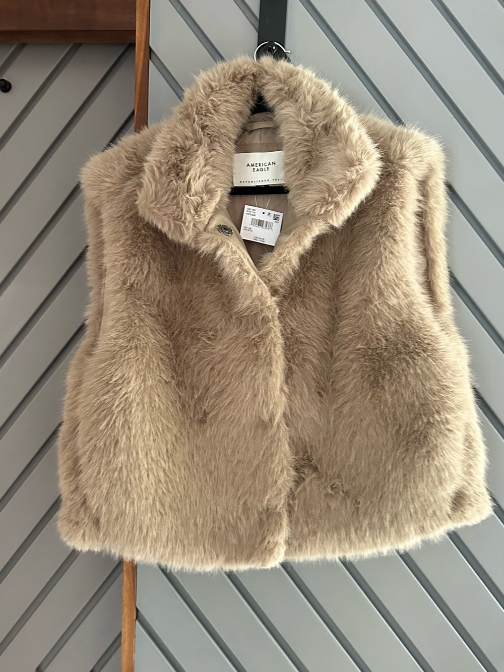 American Eagle Faux Fur Vest